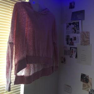 pink cropped sweatshirt